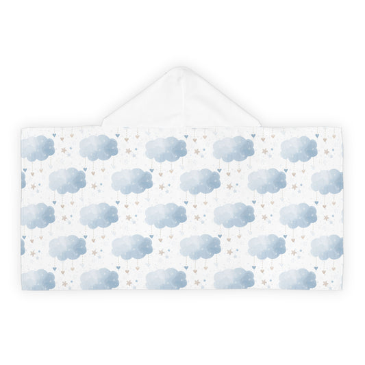 Cloud Themed Youth Hooded Towel for Kids