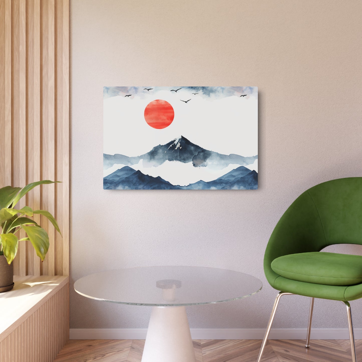 Mountain Sunset Metal Art Sign