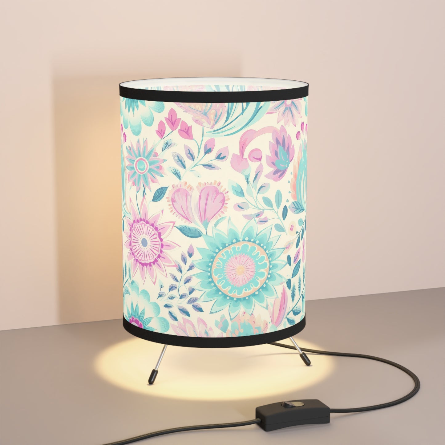Floral Tripod Lamp