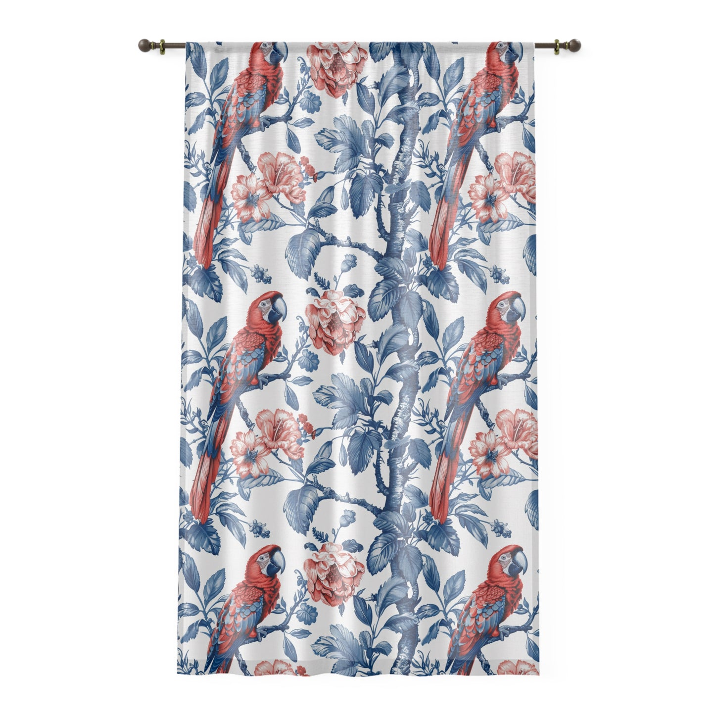 Tropical Floral Window Curtain