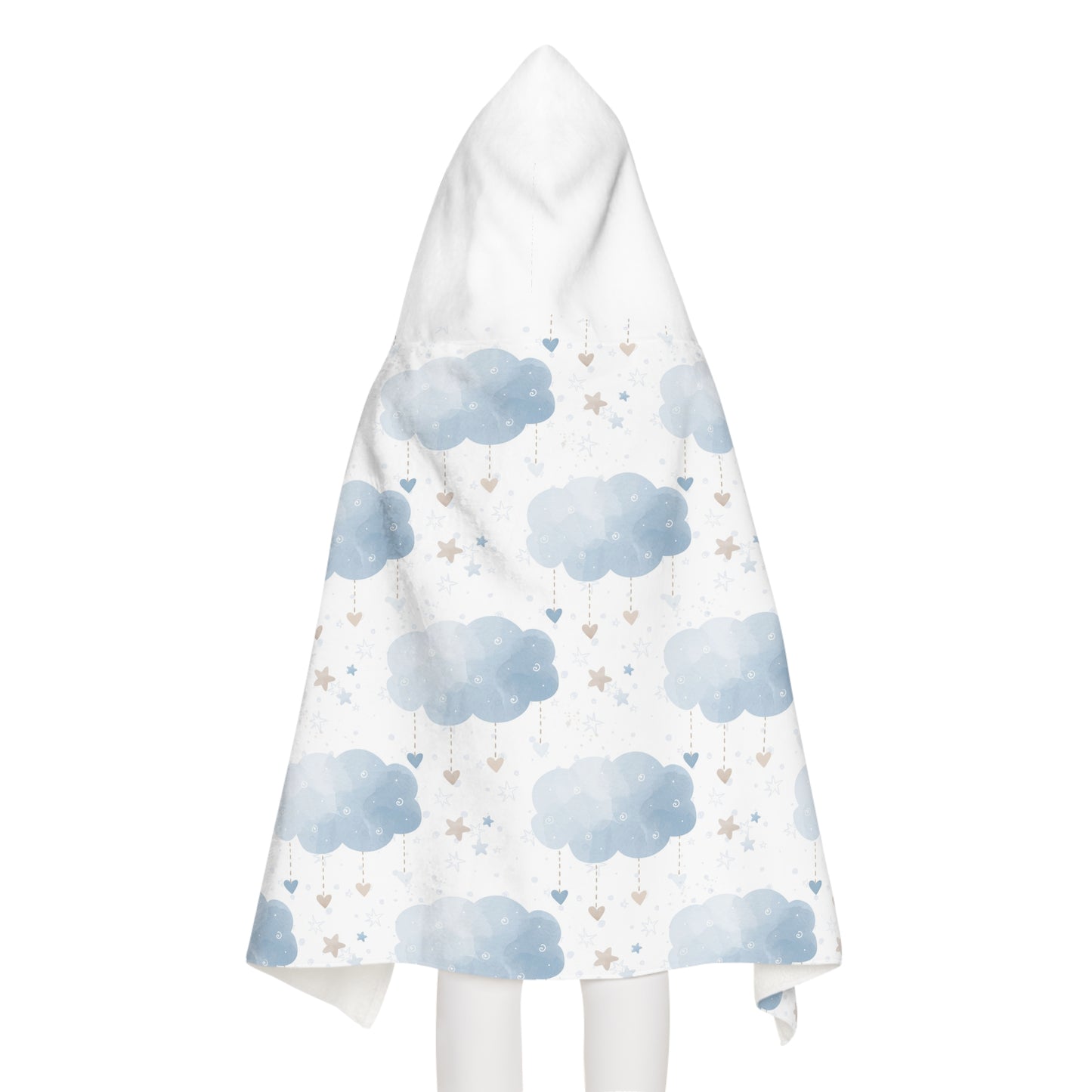 Cloud Themed Youth Hooded Towel for Kids