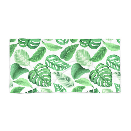 Tropical Leaf Beach Towel